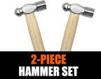 Mini Wooden Handle Round Head Hand Hammers,1 PCS Reinforced Ball Hammer,Round Head Wooden Handle,Escape Tool Hand Hammer for Prying Nails,Woodworking,Repairing,DIY