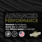 The Paracord Store | Type III 550 Paracord - 100 FT Hank, Emerald Green | Heavy Duty 7 Strand Tactical Paracord - USA Made Nylon Outdoor Parachute Cord for Camping, Fishing & More - Survival Cord