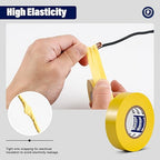 Yellow Electrical Tape Vinyl - 3/4 In 60 Ft PVC Electric Tape Flame Retardant Waterproof Rated Up to 600V Professional Grade For General Purpose Outdoor Indoor Electrical Wire Insulating Use