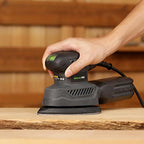 GALAX PRO Detail Sander, 1.1A Powerful Motor, 13000 OPM Compact Electric Sander with 20Pcs Sandpapers and Dust box, Soft Grip Handle for Comfortable Woodworking