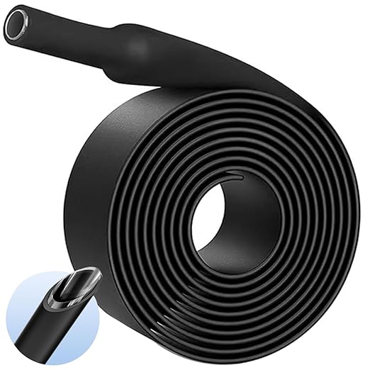 TKDMR 5 Ft 1-1/2" Heat Shrink Tubing - 3:1 Ratio Marine Grade Heat Shrink,Wire Cable Adhesive Lined Tube Insulation Seal Against Moisture Corrosion and Air Leakage.Black