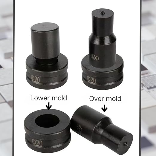 30-Piece Round Hole Punch Die Set-Compatible with CH-70 Machine, Heavy Duty Metal Punching Dies for Steel Sheet, Copper Plate, Aluminum Plate (30-Piece Round Hole Punch Die Set)
