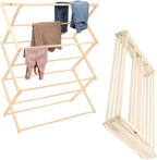 Pennsylvania Woodworks Premium American Maple Clothes Drying Rack - Handcrafted in Pennsylvania - Solid Wood Construction, Collapsible, Eco-Friendly Laundry Solution (X-Large)