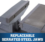 Wilton Reversible Bench Vise, 6-1/2" Jaw Width, 7-1/4" & 12-3/4" Jaw Opening, 4" Throat (Model 4650R)