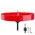 10-1/4 inch / 260mm Hole Saw with SDS Plus Arbor and Hex Shank Arbor,HSS Bi-Metal Hole Drilling Cutter for Wood Boards Plastic and Thin Metal (10-1/4 inch / 260mm)