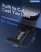 COMOWARE 55 Pcs Oscillating Saw Blades - 1-3/4” Professional Universal Oscillating Tool Blades, Multitool Blades, Quick Release Durable Oscillating Tool for Wood/Plastic/Soft Metal Cutting