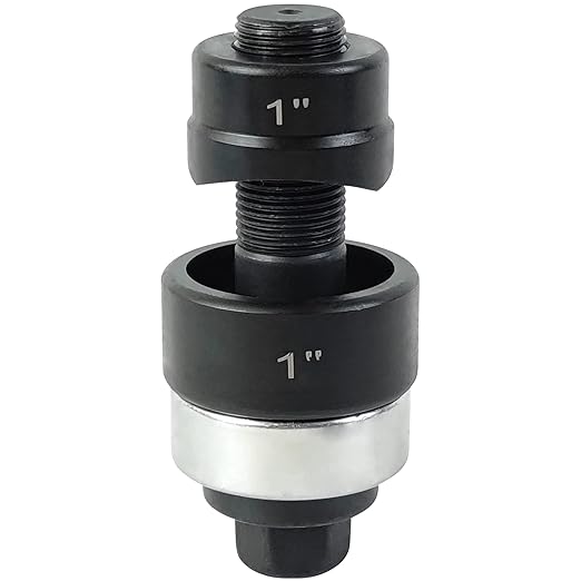 AMZCNC Manual Knockout Punch Kit, Heavy Duty Metal Sheet Knock Out Box Hole Cutter Conduit Punch Driver Die Set ((Conduit Hole Size) 1" Knockout Punch)