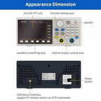 OWON DGE2035 Dual-Channel Arbitrary Waveform Generator, 35MHz Function Generator, 125MSa/s Sampling Rate, 14-bit Resolution, 3.6” TFT LCD, Signal Generator with AM/FM/FSK Modulation, PC Control