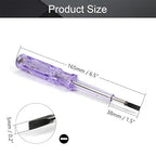 Fielect 5pcs Voltage Tester Voltage Detector Pen Circuit Tester Tool Steel Batch Slotted Test Pencil JRDB-168 AC/DC 100-500V Clear