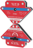 YESWELDER Switchable Arrow Welding Magnet 2 Pieces 66-110LBs On/Off Switch Arrow Magnetic Welding Holder