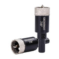 7/8 Inch Diamond Hole-Saw Bits with Pilot Drill Bit - 2pc 7/8" Diamond Tipped Tile Hole Saws with Guiding Bit Accurate Drilling for Porcelain Tile Ceramic Pottery Granite Stone Glass Bottles 22mm