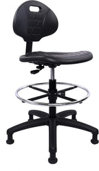 Chair Master (Tall Bench Stool, Glides Easy to Clean! Ergonomic Polyurethane Drafting Stool. Seat Height Range 23"-33". Heavy Duty Adj. Footring. for Home Office Lab Workstation