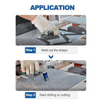 HIGHDRIL Multi Angle Measuring Ruler 5-Hole Drill Locator & Diamond Drill Bit Kit Triangle Shank for Porcelain Tile Ceramic Marble Brick Vacuum Brazed Hole Saw(6/8/10/20/25/28/32/35/45/50/65mm)