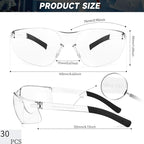 Safety Glasses for Men Women ANSI Z87.1 Safety Glasses Bulk Protective Eyewear Scratch-Resistant