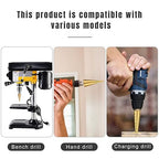 3 Pcs Straight Grooved Step Drill Bit Set, High Step Steel Titanium Drill Bits Set Power Tools 4-12/4-20/4-32mm Hex Shank Drive, HSS Cut Tool Set for Metal Wood Steel DIY Plastic