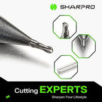 Carbide Ball Nose End Mills Set 2 Flute 4mm SHK. 1mm Cutting Dia. 3D Carving, High-Speed and Deep Cutting, AlCrN Coated, Apply for Alloy Steel, Stainless Steel and Various Cast Iron. (5PCS)