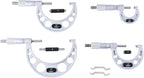 Accusize Industrial Tools 0-4 inch x .0001'' Ultra-Precision M-Type Outside Micrometers Carbide Tipped 4 Pc Set, EG00-0904