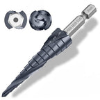 Upgrade M35 Cobalt Step Drill Bit with Ultra TiAIN Coating, 1/8“-1/2” Unibit Step Bit with Double Sprial Flute, 1/4" Hex Shank Drill Bit for Metal, Stainless Steel, Aluminum, Copper, Wood