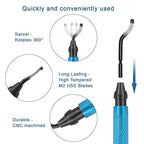 Swivel Head Deburring Tool 6-1/2“/ Metal Handle Chamfer Tool/Removing Burr from Aluminum, Copper, Brass and Plastic Pipes …