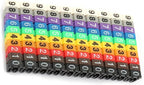 Clip-on String Wire Marking Boxed Plastic Digital Number Wire Label Tube Set Colorful Cable Marker (100PCS KCM-2.5MM)
