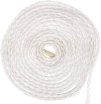 Hollow Braid Polypropylene Rope (5/16 Inch, 50 Feet, White) - Barrier Rope - Trail Marking, Crowd Control, Golf Courses