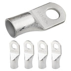 SELTERM 5pcs 4/0 AWG 1/2" Stud Tinned Copper Wire Lugs, Battery Lugs, Ring Terminals, Battery Cable Ends, 0000 Gauge Ring Terminal Connectors, UL Marine Grade Electrical Battery Terminal Connectors