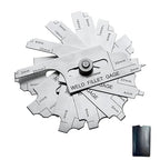 7-Blades 3.2-25.4mm Metric Cam Type Weld Gauge Fillet Weld Set Gage Rl Gauge Stainless Steel Depth Gauges Welding Inspection Test Ulnar for Boilers, Bridges, Shipbuilding