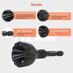 Deburring External Chamfer Tool, 3/16”-1”Sharp Tungsten Carbide Blades Deburring Hex Shank Drill Bit for Metal Rod Bolt Pipe 3D Printing PVC