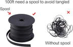 Keco 100ft – 3/4 inch PET Braided Expandable Cable Sleeve – Wire Sleeving for Audio Video and Other Home Device Cable Automotive Wire - Black