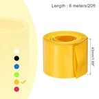 MECCANIXITY Battery Wrap PVC Heat Shrink Tubing 26mm Dia 43mm Flat 20 Feet(6meters) Yellow Good Insulation for Battery Pack
