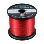 BNTECHGO 34 AWG Magnet Wire - Enameled Copper Wire - Enameled Magnet Winding Wire - 3.0 lb - 0.0063" Diameter 1 Spool Coil Red Temperature Rating 155℃ Widely Used for Transformers Inductors