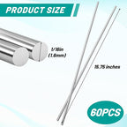 UNIFAMILY 60Pcs Aluminum Welding Rods ER4043 1/16" x 16", TIG Welding Rod, Low Temp Aluminum Rod, Low Splatter Corrosion Resistance Aluminum Welding Wire, Tig Filler accessories (60 pcs 1/16" x 16")