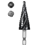 Cobalt M35 Step Drill Bit 3/16" to 7/8", TiAlN Coating 4 Spiral Flute Step Bit for Stainless Steel, Metal, Aluminum, Plastic