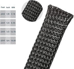 PET Expandable Braided Sleeving Wire Loom 1/8 Inch Cable Wrap Cable Sleeve Wire Protector Sleeve Tubing 25Feet, Black