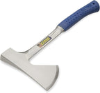ESTWING Camper's Axe - 16" Hatchet with Forged Steel Construction & Shock Reduction Grip - E44A