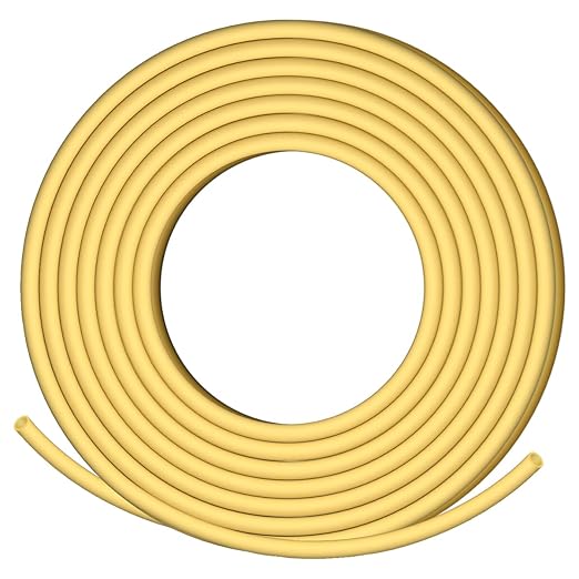 XHF 1/4 Inch 20Ft 3:1 Waterproof Heat Shrink Tubing Roll Marine Grade Adhesive Lined Heat Shrink Tube, Insulation Sealing Oil-Proof Wear-Resistant Yellow