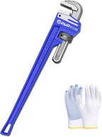 36 Inch Pipe Wrench | Plumbers Wrench, Heavy Duty Plumbing Tools | Forged from High Carbon Steel | Suitable for Water Pipes, Plumbing, Fire Protection Pipe Tools
