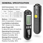 allsun Digital Paint Thickness Tester Car Paint Depth Gauge Meter UM/mil,0-2000UM Range Auto Power Off 3 Data Hold Modes