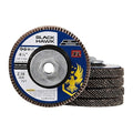 BHA High Density Zirconia Flap Discs Jumbo Grinding Wheels XL Type 27, 4.5" x 5/8"-11, 5 Pack (36 Grit)
