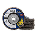 BHA High Density Zirconia Flap Discs Jumbo Grinding Wheels XL Type 27, 4.5" x 5/8"-11, 5 Pack (80 Grit)