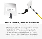 Inspection Mirror Replacement Works with Extend A Vue Extension Poles, 6 inch x 6 inch