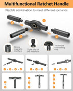 ORIA Screwdriver Kit, 42 in 1 Ratchet Screwdriver Set, Magnetic Precision Repair Tool Kit with DIY Rotatable Handle, 40 PCS Bits for Home Appliances, Bicycle Repair