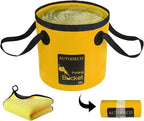 AUTODECO Collapsible Bucket 5 Gallon Container Folding Water Bucket Portable Wash Basin 20L