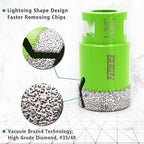 Diamond Core Drill Bit,2pcs Diameter 1-3/8 inch 35mm Thread 5/8-11,Vacuum Brazed Dry Wet Hole Saw for Porcelain Tile,Granite,Marble,Concrete,Masonry,Brick
