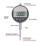 Electronic Digital Dial Indicator with Magnetic Base Holder Fine Adjustable Long Arm 0-1" / 25.4mm Inch/Metric Conversion Professional Gauge 0.01mm/0.001"