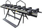 KAKA INDUSTRIAL Siding Brake, 126-inch Portable Thin Plate Aluminum Brake, Sheet Metal Brake with a Roller Knife, 24-Gauge Mild Steel Capacity, 1-180° Bending Angle Metal Brake Bender ALB-126