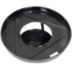 Global Industrial Heavy-Duty 36 Gallon Capacity Outdoor Metal Slatted Trash Receptacle with Rain Bonnet Lid & Plastic Liner, Black, Commercial & Industrial Trash Can