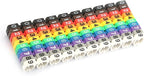 Wire Number Labels, 0.3 x 0.2in Colorful Wire Number Tube Cable Marker, Digital Number Clip on Wire Marker, Plastic Wire Numbering Marker for Wires Management, 100Pcs