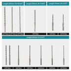 17Pcs SDS-Plus Rotary Hammer Drill Bits and Chisel Set - Carbide-Tipped Drill Bits and Chisels with Storage Case - Used for Concrete Brick Stone and Other Masonry Construction Materials
