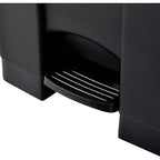 Global Industrial Plastic Rectangular Step On Trash Can, 23 Gallon, Black